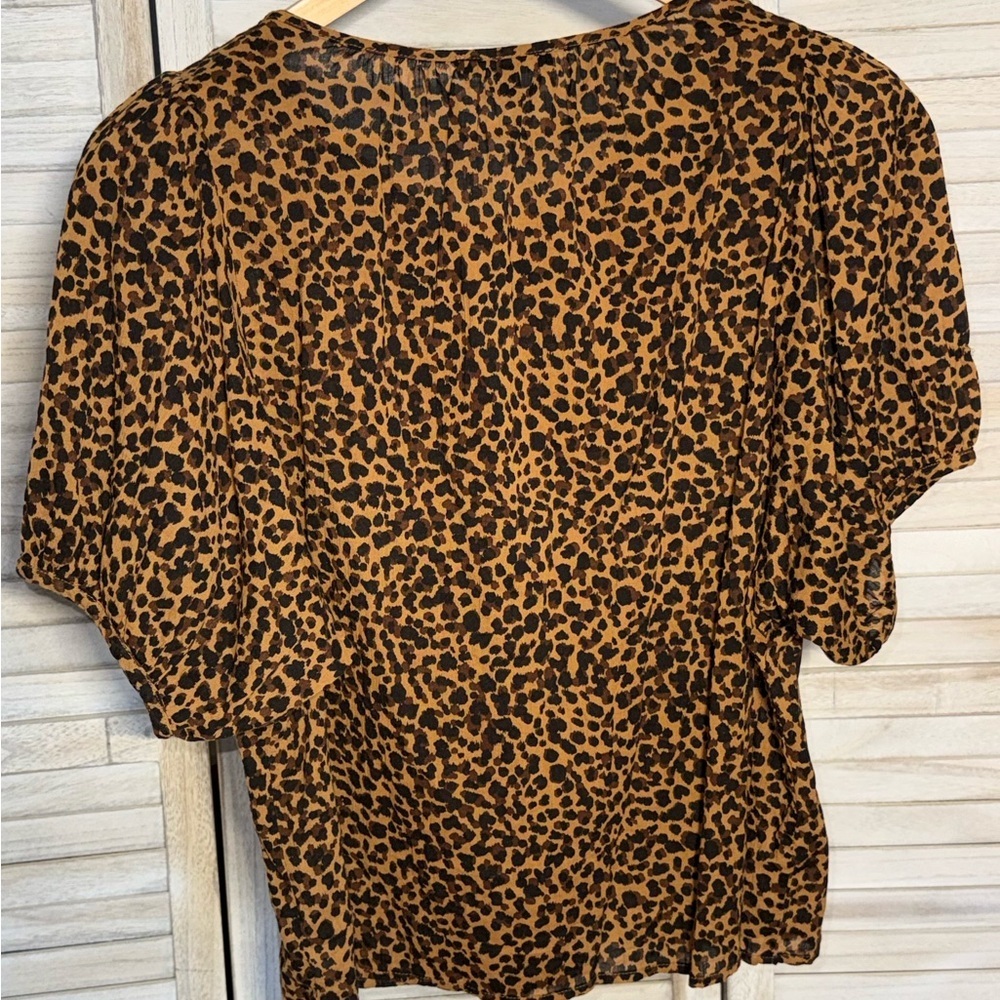 EUC Madewell Brown Leopard Print Blouse - Picture 4 of 5
